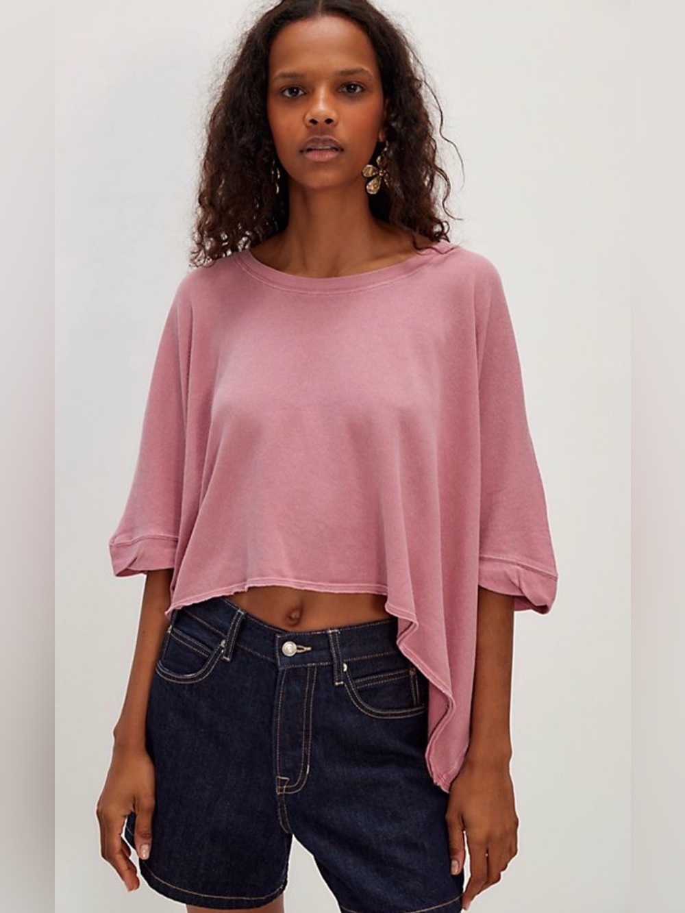 New We The Free by Free People CC Short Sleeve Tee ~ Pink
